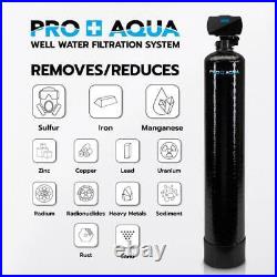 ProO+Aqua Whole House Water Filter System Iron Sulfur Manganese+Digital Valve