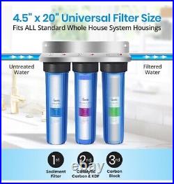 Puroflo KDF Whole House Heavy Metal Water Filter Set Replace 3 Stage Water