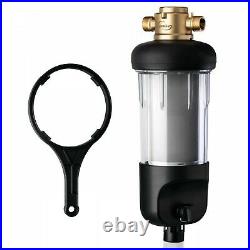 Reusable Whole House Pre-Filter, Auto Flushing Spin Down Sediment Water Filter
