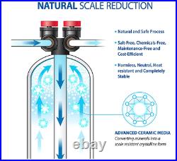 Salt Free Anti-Scale Water Softener 15 GPM + Whole House Backwash Carbon Filter