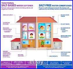Salt Free Anti-Scale Water Softener 15 GPM + Whole House Backwash Carbon Filter