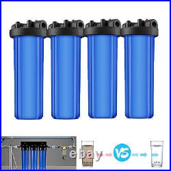 SimPure 20 x 4.5 Big Blue Whole House Water Filter Housing 20 Inch 1NPT 4Pack
