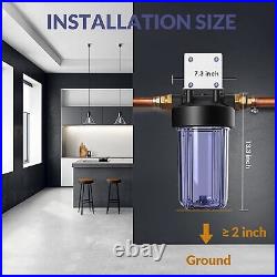 SimPure 2Pack 10 Whole House Water Filter Housing & 4PCS PP Sediment Filtration