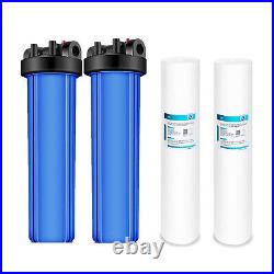 SimPure 2-Stage 20 x 4.5 Big Blue Whole House Water Filter Housing PP Sediment