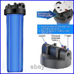 SimPure 3-Stage 20 Big Blue Whole House Water Filter Housing System 20 x 4.5