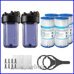 SimPure Clear Whole House Water Filter Housing 10 x4.5 Pleated Sediment System