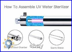 Sterilizer Filter Uv Water Sterilizer Light Canister Bulb Whole House 12GPM 110V
