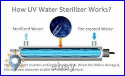 Sterilizer Filter Uv Water Sterilizer Light Canister Bulb Whole House 12GPM 110V