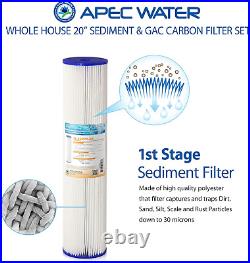 Systems APEC 20 Inch Whole House Sediment & Carbon Filter Set FILTER-SET-CB2-20
