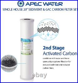 Systems APEC 20 Inch Whole House Sediment & Carbon Filter Set FILTER-SET-CB2-20