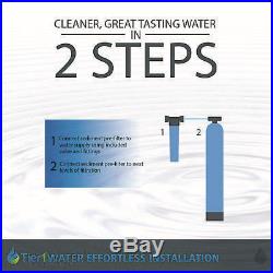 Tier1 Whole House Carbon+KDF Water Filter System for 3-6 Bathrooms w PreFilter