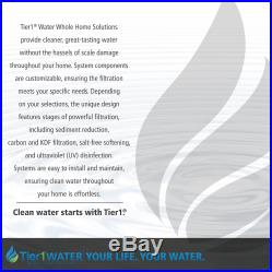 Tier1 Whole House Salt Free Water Softener System for 1-3 Bathrooms w PreFilter