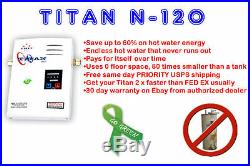Titan Tankless N-120 Hot Water Heater 220V Including whole house water filter