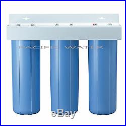 Triple Big Blue Water Filter Housings 20 x 4.5 1 PR Assy (No Filters)