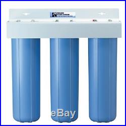 Triple Big Blue Whole House Scale Preventing Water Filter System 20 1 Port