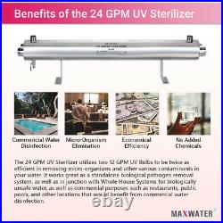 UV Commercial Ultra Violet Ray Sterilizer 110w, 24GPM Sterilizer Large Power