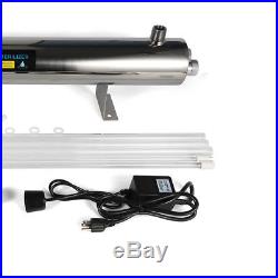 UV Purifier Ultraviolet Light Water Sterilizer Whole House 24 GPM with 2 lamps