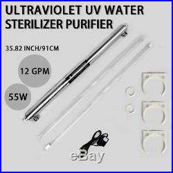 UV Sterilizer 12 GPM Ultraviolet Light Water Purifier Whole House +2 Extra Bulbs
