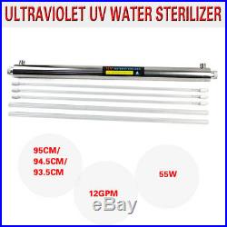 UV Water Purifier Ultraviolet Light Sterilizer 12 GPM with 3 UV Lamps Whole House