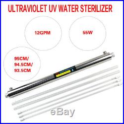 UV Water Purifier Ultraviolet Light Sterilizer 12 GPM with 3 UV Lamps Whole House