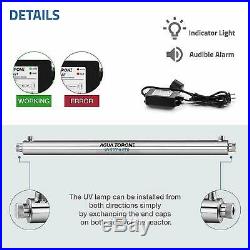 UV Whole House Water Sterilizer Ultraviolet Light 12 Gpm, 55W