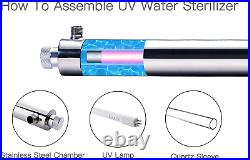 UV water sterilizer Ultraviolet Bulb purifier Whole House treatment purification