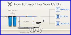 UV water sterilizer Ultraviolet Bulb purifier Whole House treatment purification
