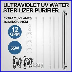 Ultraviolet Filter UV Water Sterilizer Purifier 12GPM Super Package Whole House
