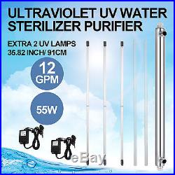 Ultraviolet Filter UV Water Sterilizer Purifier 12GPM Whole House 55w Hot
