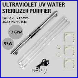 Ultraviolet Light Water Purifier Whole House Sterilizer 12 GPM +2 Extra Bulbs