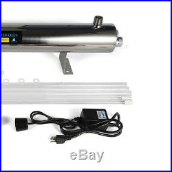Ultraviolet Light Water Purifier Whole House UV Sterilizer 24GPM+2UV Bulb 125PSI