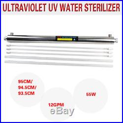 Ultraviolet Light Water Purifier Whole House Use UV Sterilizer 12 GPM 55W Lamp