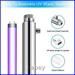 Ultraviolet Water Purifier Sterilizer Filter for Whole House, 110V 6GPM 25W Mode