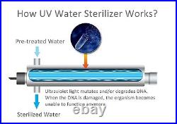 Ultraviolet Water Purifier Sterilizer Filter for Whole House Water 120GPM TWS-12