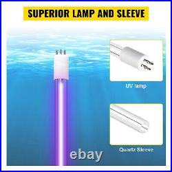 VEVOR 55W 12GPM Ultraviolet Light Water Purifier Sterilizer Whole House 3 Lamp