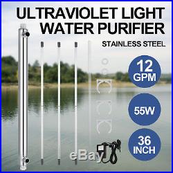 VEVOR Ultraviolet Light Water Purifier Whole House UV Sterilizer 12 GPM 55W