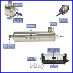 Vitapur Ultraviolet Water Filter Disinfection Purification Whole House 15.8 GPM