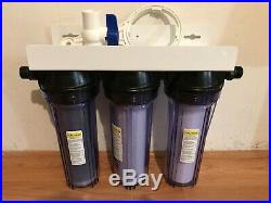 WHOLE HOUSE HARD WATER SOFTENER 3 STAGE CLEAR SYSTEM, 3/4 in. + 3 Filters Set, &
