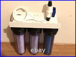 WHOLE HOUSE WATER SOFTENER 3 STAGE CLEAR SYSTEM, 3/4 in. SALT FREE THE BEST