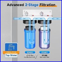 W. 10 Universal Clear Housing 2-Stage Whole House Water Filtration System