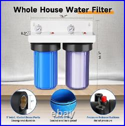 W. 10 Universal Clear Housing 2-Stage Whole House Water Filtration System