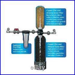 Water Filtration System 20 in. Pre-Filter Blue Whole House 4-Stage 300,000 Gal