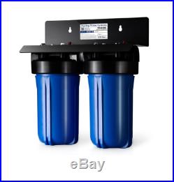 Water Filtration System Whole House 2 Stage Sediment Carbon Block Filters Home