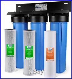 Water Filtration Whole House 3-Stage Threaded Fitting Installation Kit Inlcuded