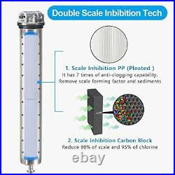 Water Softener System Alternative 3-Stage Pleated Hard Water Filter Household