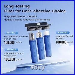 Waterdrop 3-Stage Whole House Water Filter System, Reduce Carbon Filter&Sediment