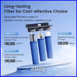 Waterdrop 3-Stage Whole House Water Filter System, Reduce Carbon Filter&Sediment