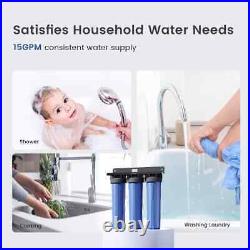 Waterdrop 3-Stage Whole House Water Filter System, Reduce Carbon Filter&Sediment