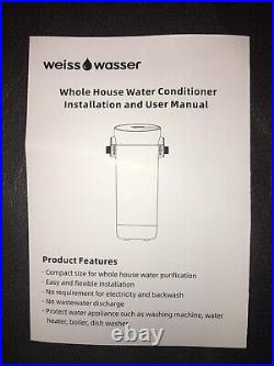 Weiss wasser Whole House Water Filter System, Salt Free Descaler System for Home