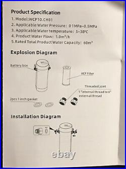 Weiss wasser Whole House Water Filter System, Salt Free Descaler System for Home